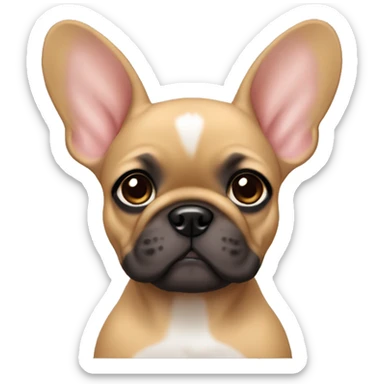 Fawn frenchie pup sticker