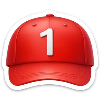 empty red cap with number “1” on it sticker