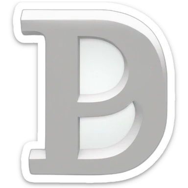 Letter P in color white sticker