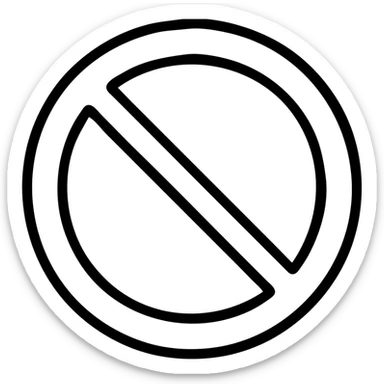 outlined prohibition sign icon sticker
