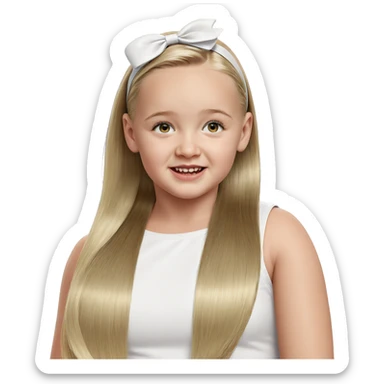 blonde girl with hair bow sticker