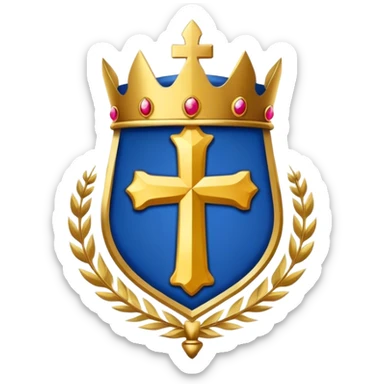 Bishop's emblem with a touch of dark blue sticker