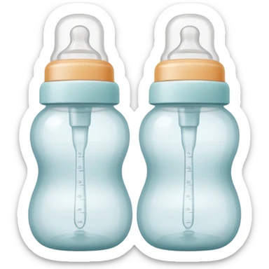 pair of soft silicone baby bottle nipples, rounded and wide-based, gentle curves, light neutral tones, smooth and clean, slightly translucent, soft lighting, subtle shadows, no bottle or packaging sticker