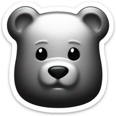 Black and white gummy bear sticker