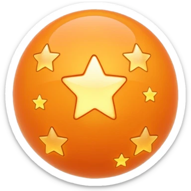 Orange stars sticker