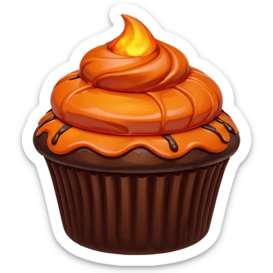 Lava cupcake sticker