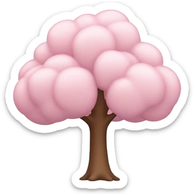 Light pink tree sticker