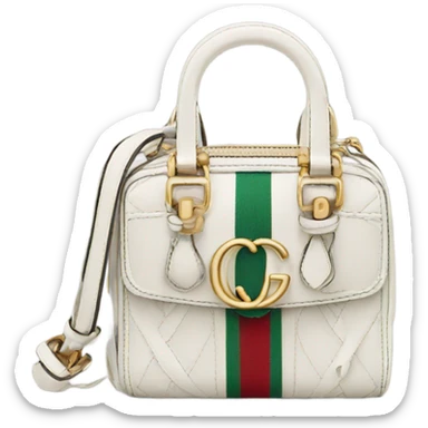 Gucci mini bag in white sticker
