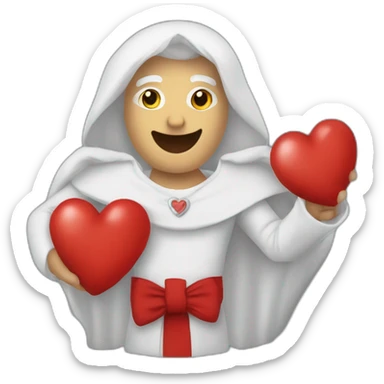 Coeur avec un doigts d'honneur sticker