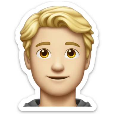 Hot rich handsome smart white boy sticker