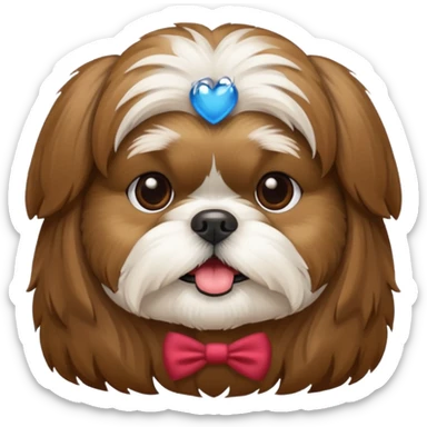 shih tzu brown sticker