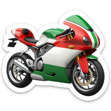 motorbike with italian flag sticker