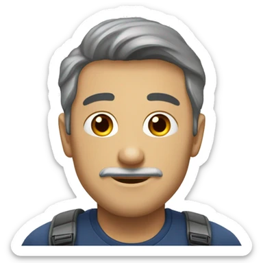 смайлик с грустной и радостной улыбкой в одном sticker