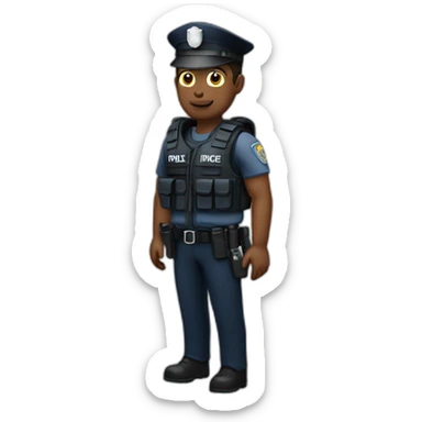 police officer with a tactical vest sticker