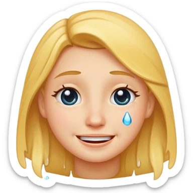 carita sonriente con lagrimas sticker