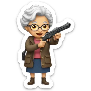 grandma with a gun sticker