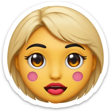 Sasssy emoji baddie edition a circle emoji sticker
