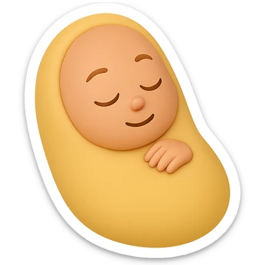 Crop out everything except the baby, making it a die-cut image of just the baby with a transparent background. Preserve the original style and details of the baby in the image. sticker