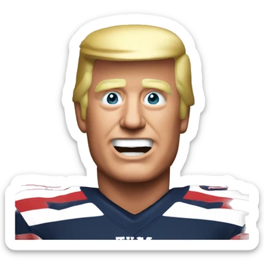 Trump scoring touchdown  sticker