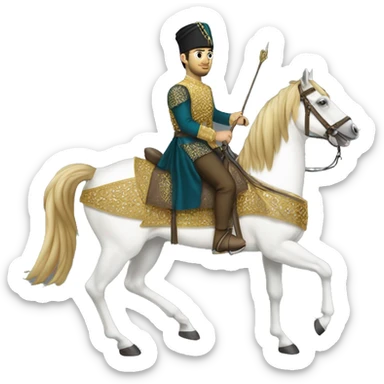 young Sultan Süleyman on horseback sticker