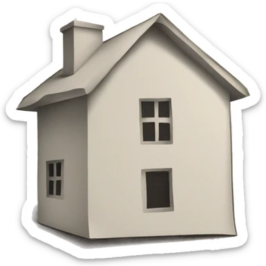 a sheet of paper with a drawing of a house sticker