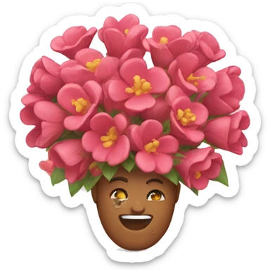 love full of flowers sticker