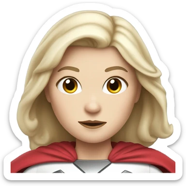 pale skin superwoman sticker