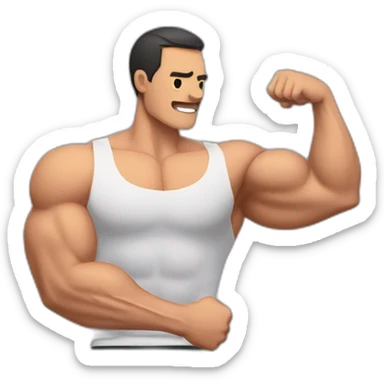 muscle imbalance in the arms with one arm smaller than the other sticker