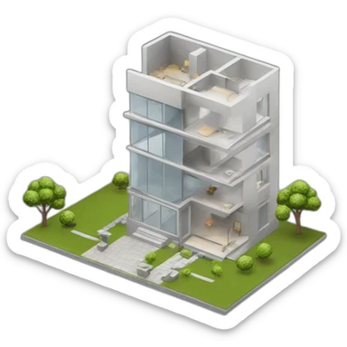 Arquitectura 3d sticker