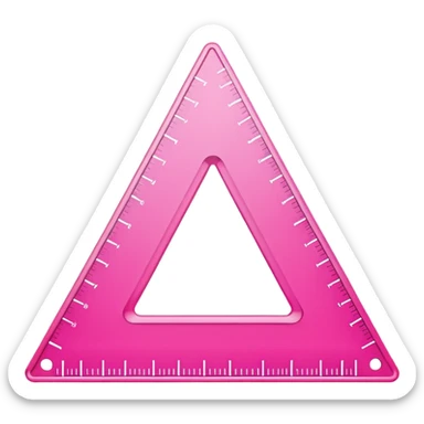 pink right triangle ruler sticker