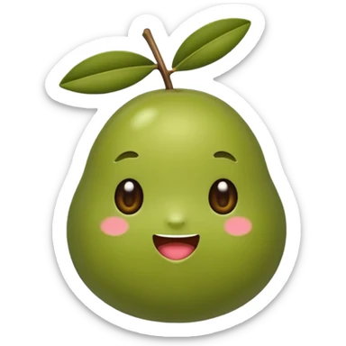 a sticker of a cute olive sticker