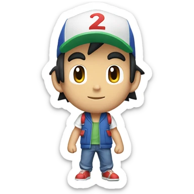 Ash Ketchum sticker