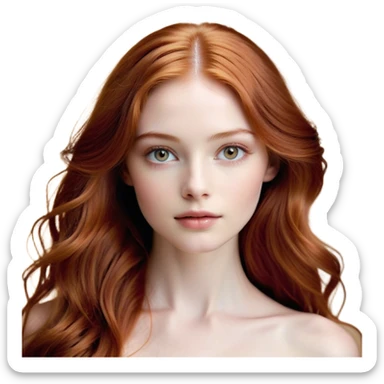 Cinematic Realistic Rapunzel Portrait, with porcelain-like skin featuring a subtle, natural glow, illuminated by soft lighting that brings out the gentle contours of her face. Her long, golden blonde hair cascades in detailed waves, each strand highlighted with a radiant shimmer as it catches the light. Her bright, expressive green eyes exude curiosity and warmth, framed by delicate lashes and soft, arched brows. Her expression is playful and vibrant, with a gentle smile. She is dressed in her classic lavender and pink gown, the fabric textured with delicate folds that flow naturally, catching the light with a soft, radiant glow. The portrait captures a luminous, enchanting aura, seamlessly blending realism with a whimsical, fairytale charm, evoking a timeless sense of beauty and magic. sticker