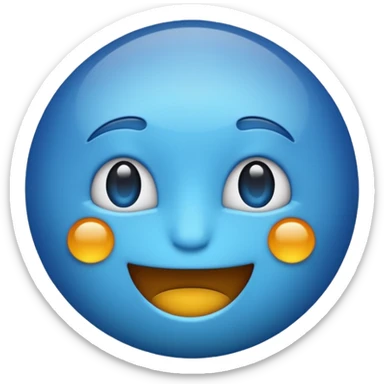 ✔️ crea este emoji pero en celezte sticker