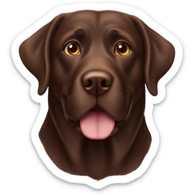 Chocolate lab sticker