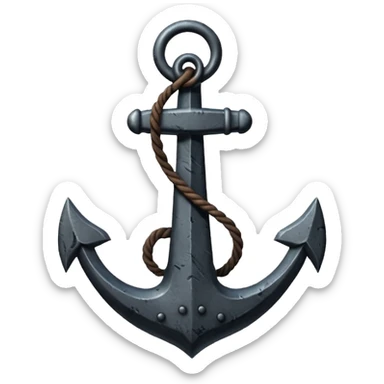 black anchor sticker
