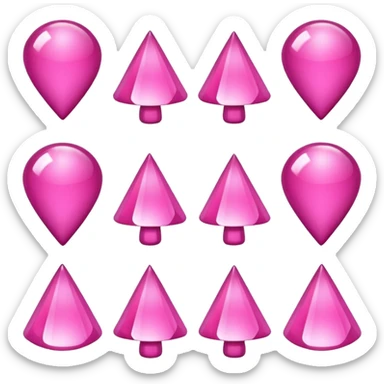glitter pink game sticker