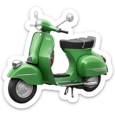 vespa 150s 1964 green sticker
