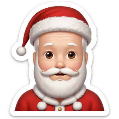 Santa having a head massage sticker