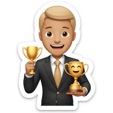 someone funny winning award sticker