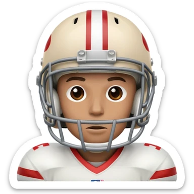 Man wearing American football helmet  sticker