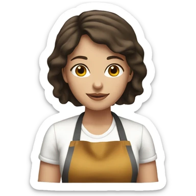 white-woman-with-dark-brown-hair-cooking sticker