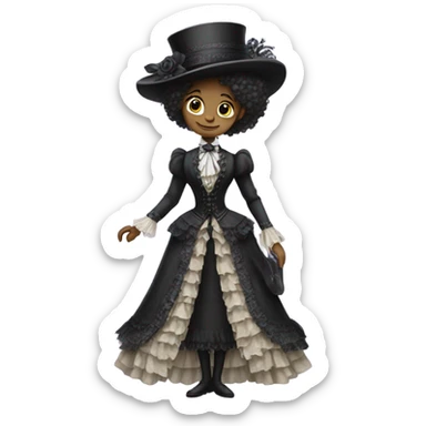 galora in Victorian dress elegant, full body sticker