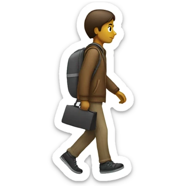 Person walking alone sticker