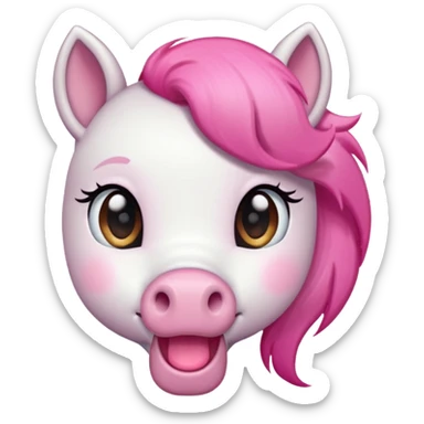puffing-pony emoji sticker