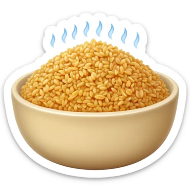 Bowl with bulgur sticker
