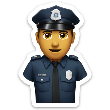 Police kaki shirt sticker