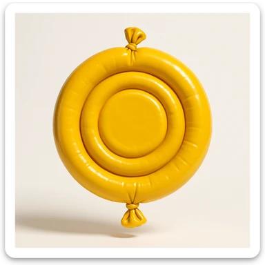 dalgona candy with circle shape, balloon style, inspired by Squid Game sticker