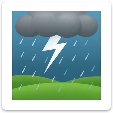 thunder and heavy rain sticker