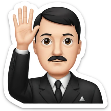Hitler raising one hand straight up like a salute sticker